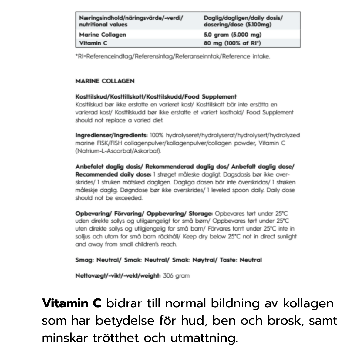 Marine Collagen+ 60 dagar (Fåtal kvar)