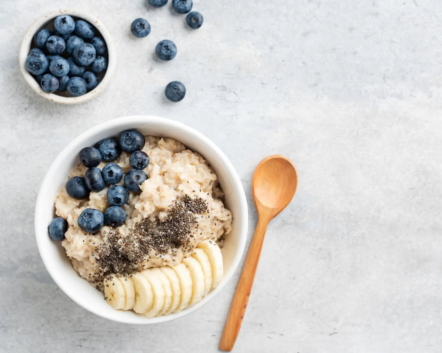 Overnight oats med banan, blåbär och collagen