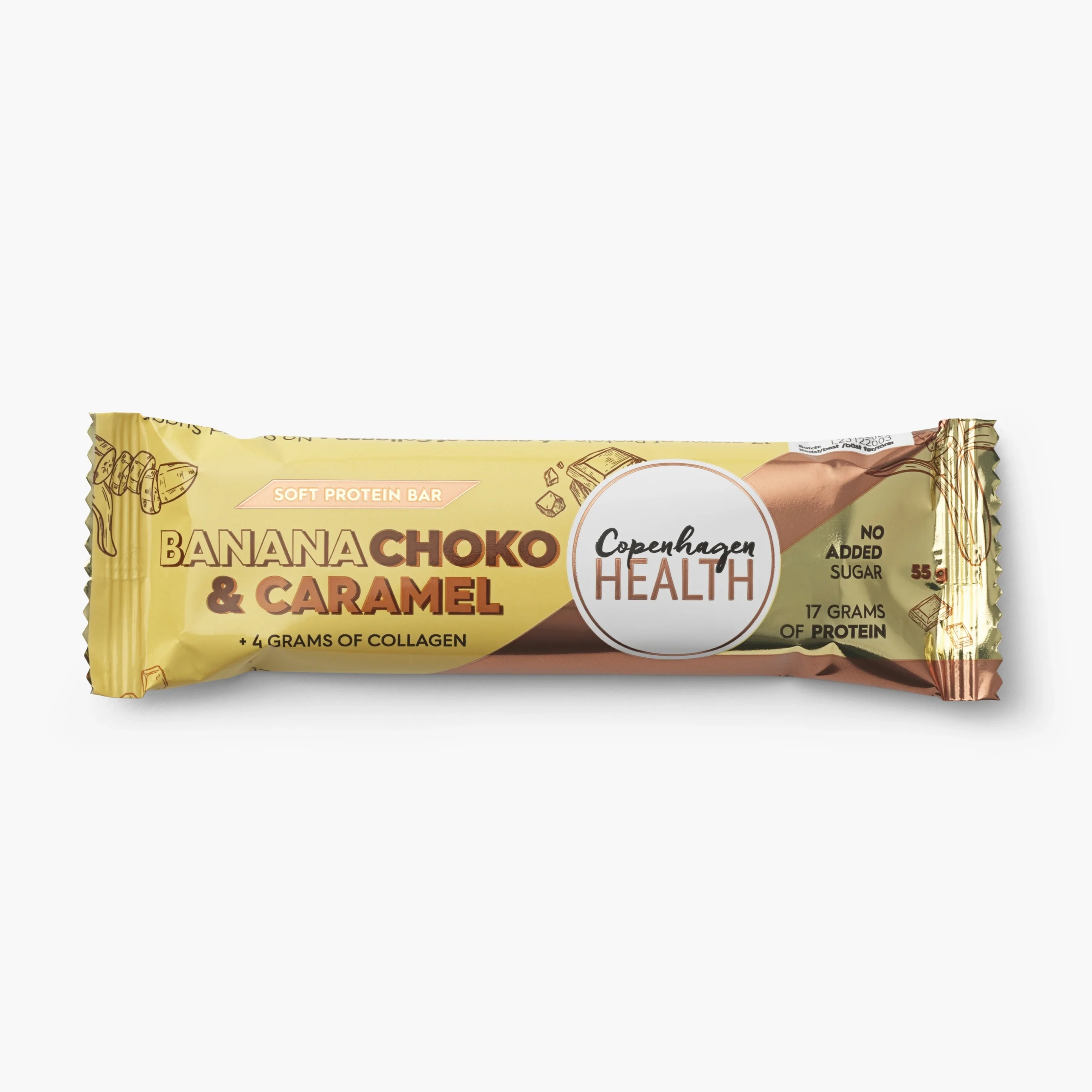 Proteinbar Banana Choko &amp; Caramel (+4 gram kollagen)