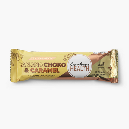 Proteinbar Banana Choko &amp; Caramel (+4 gram kollagen)