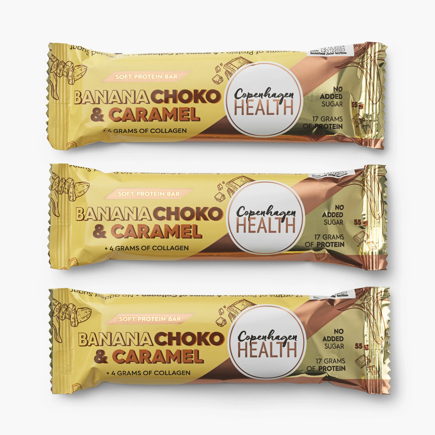 Proteinbar Banana Choko &amp; Caramel (+4 gram kollagen)